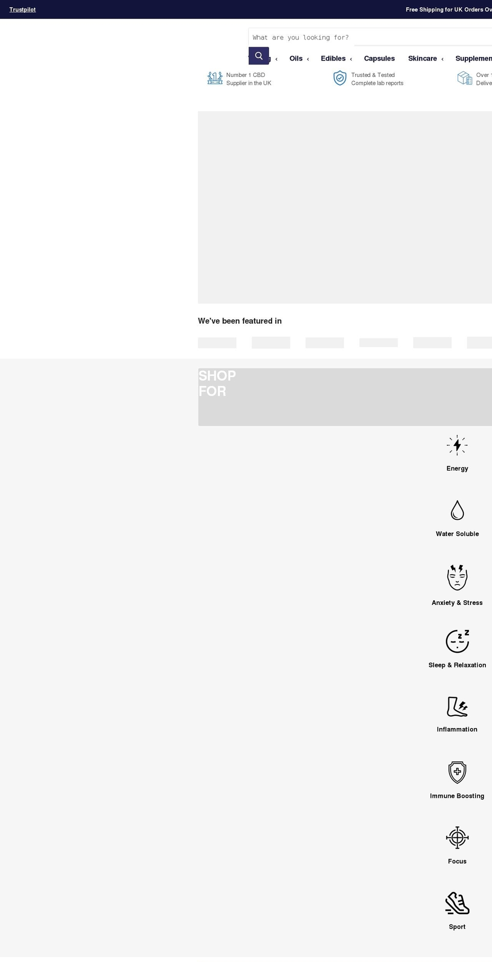 flawlesscbd.co.uk shopify website screenshot