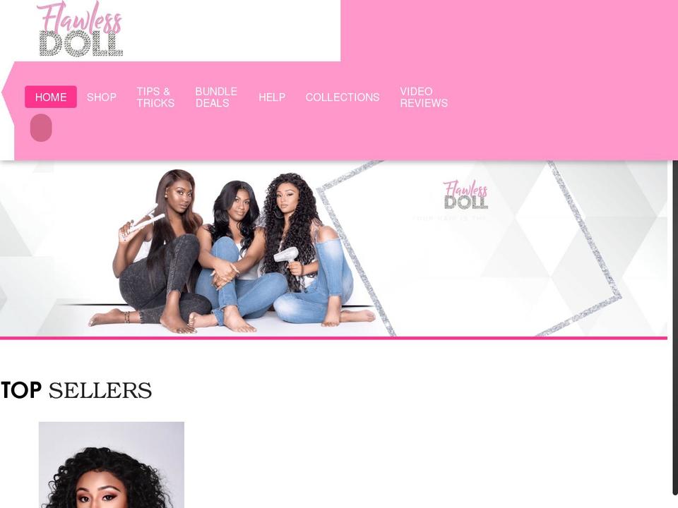 flawlessdollhair.com — Shopify storefront screenshot