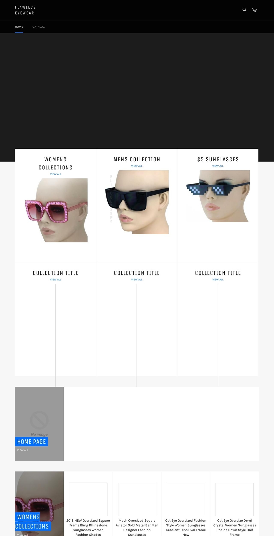 flawlesseyewear.com — Shopify storefront screenshot