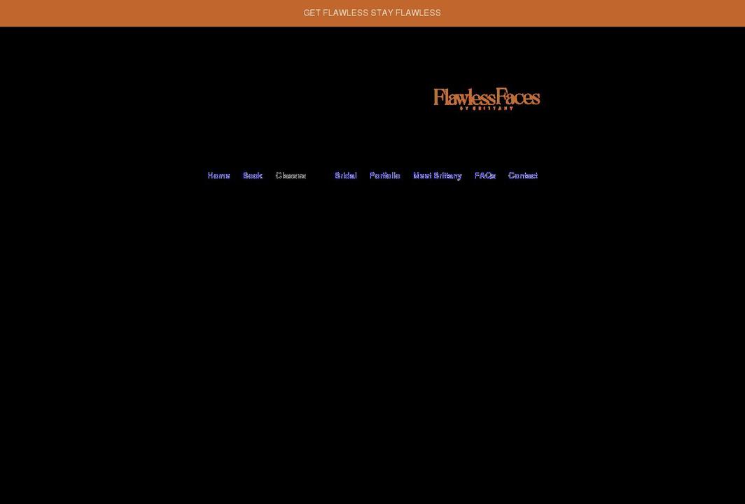 flawlessfacesbybrittany.com shopify website screenshot