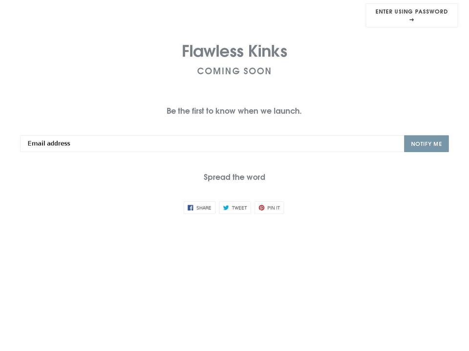 flawlesskinks.com — Shopify storefront screenshot