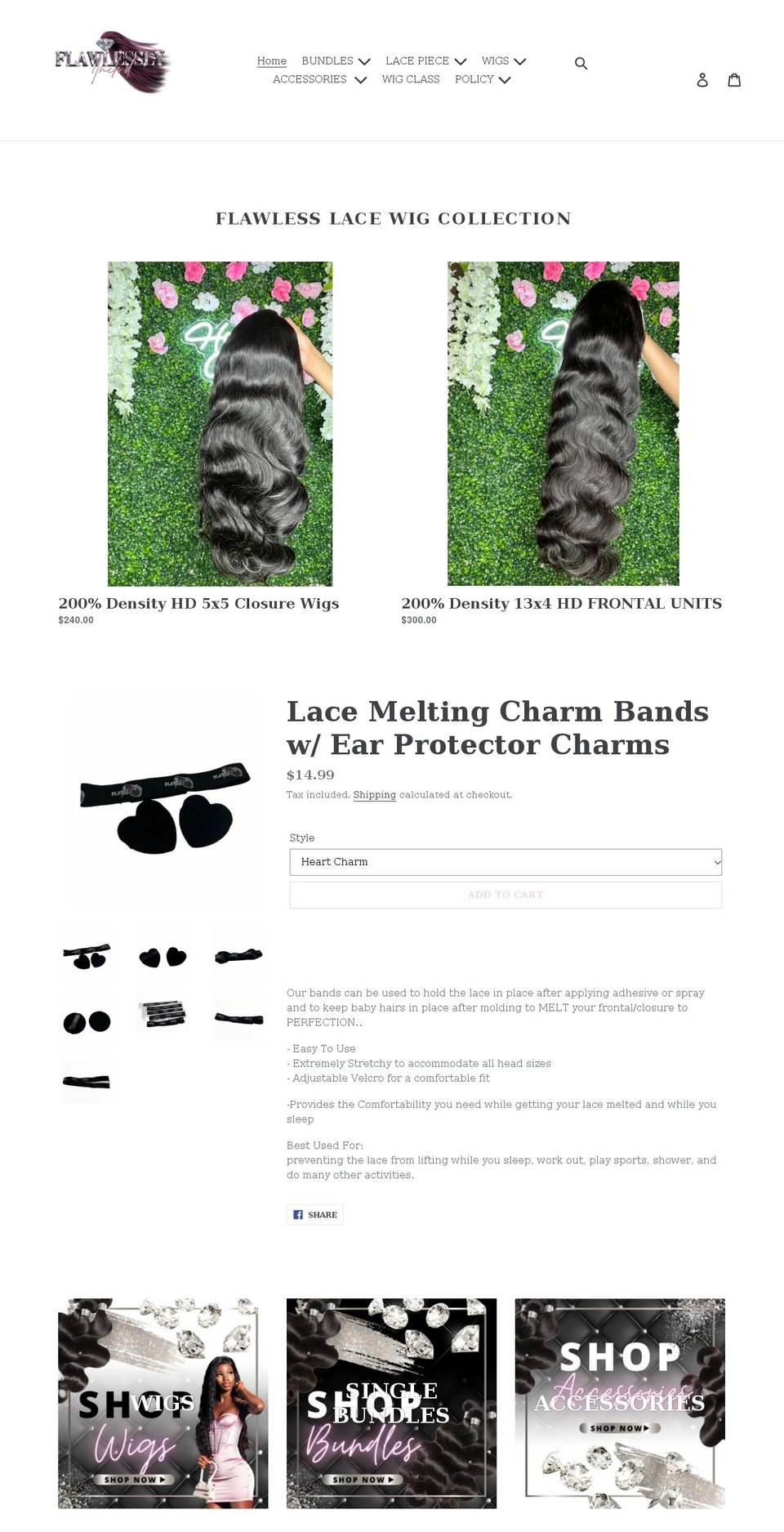 flawlesslyinchd.com shopify website screenshot