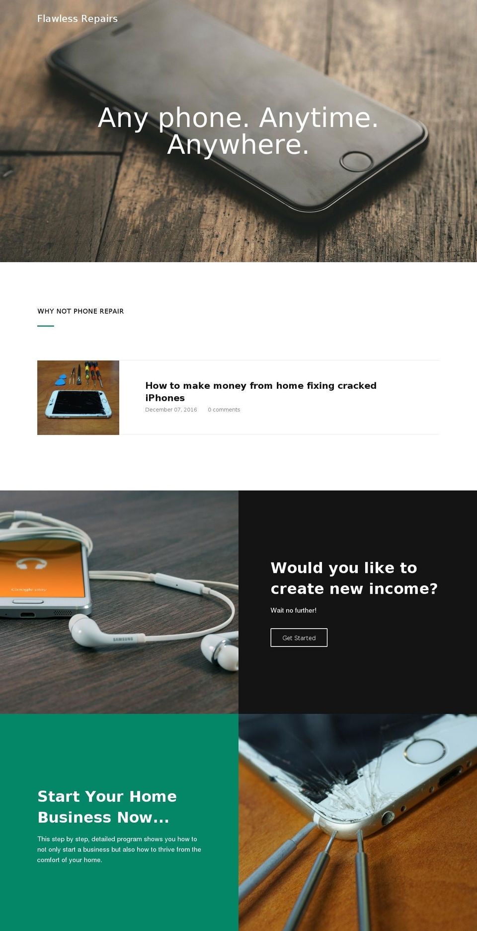 flawlessrepairs.com shopify website screenshot