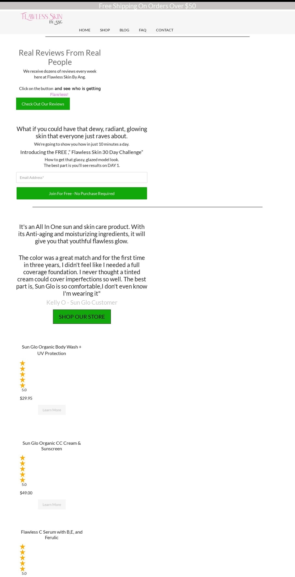 flawlessskinbyang.com shopify website screenshot