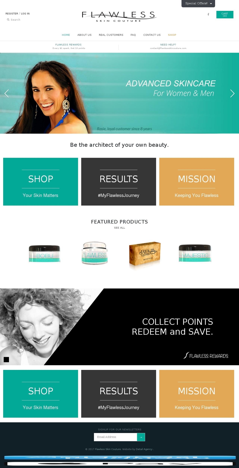 flawlessskincouture.com shopify website screenshot