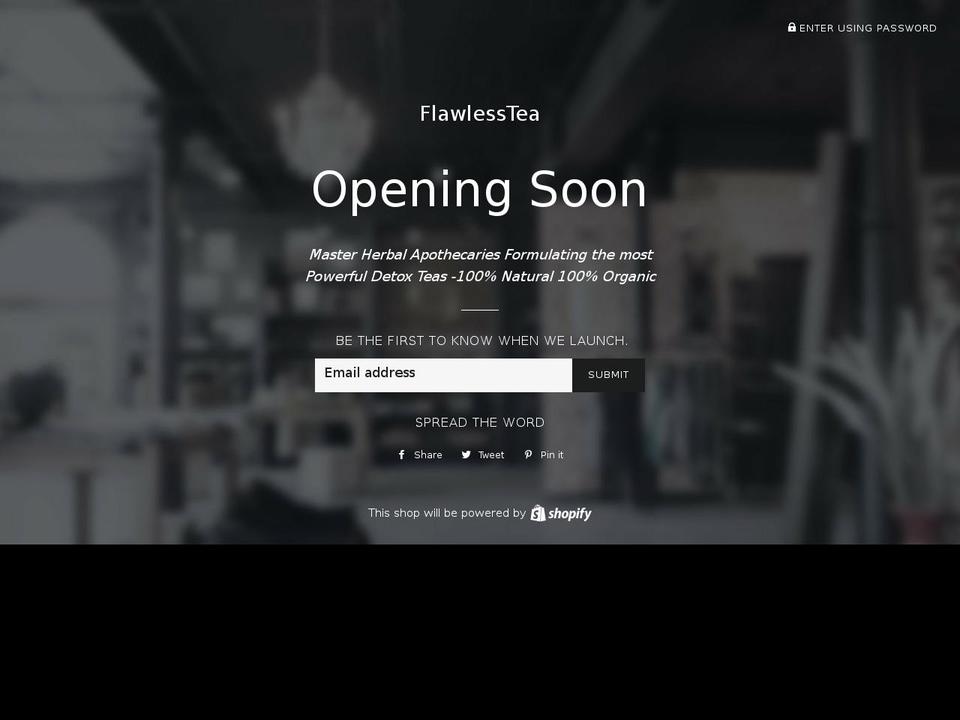 flawlesstea.com — Shopify storefront screenshot