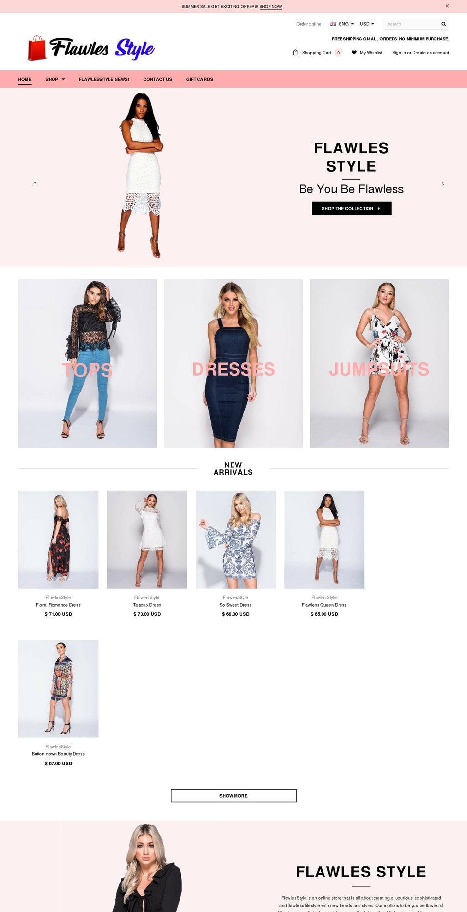flawlesstyle.com — Shopify storefront screenshot