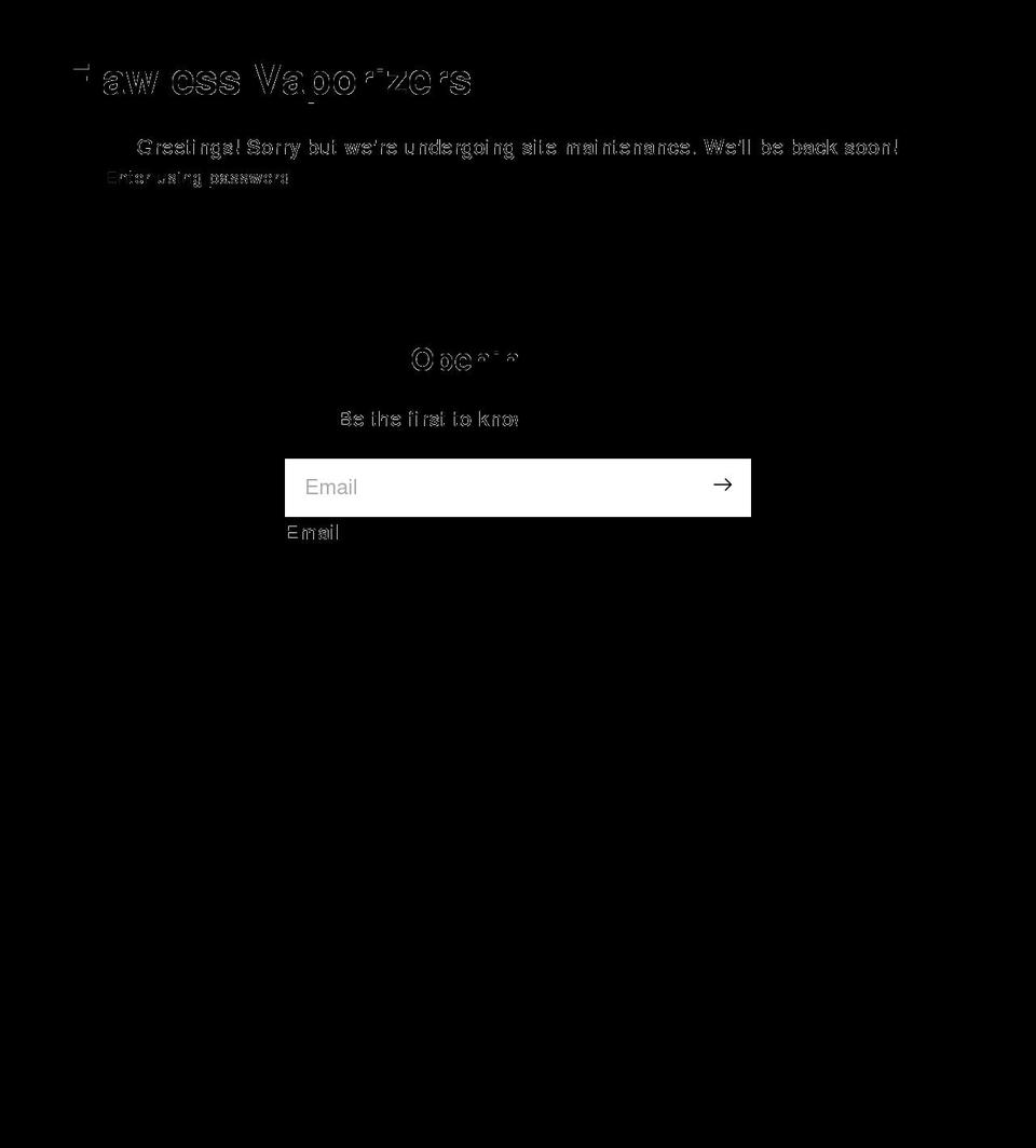 flawlessvaporizers.co.uk shopify website screenshot