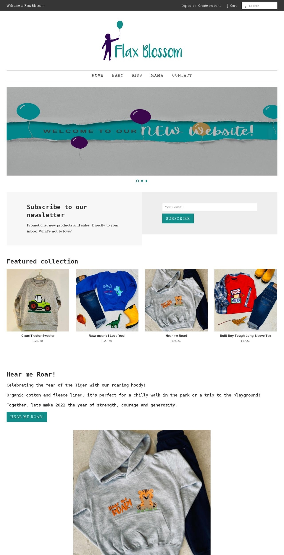 flaxblossom.com shopify website screenshot