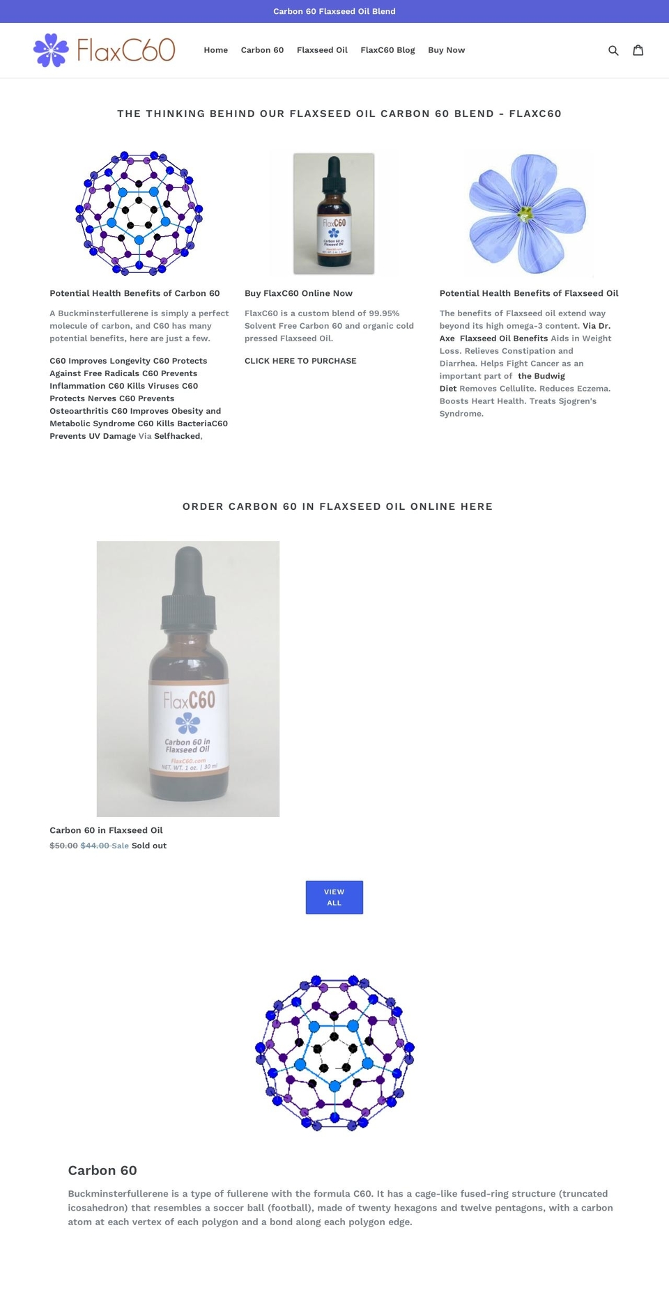 flaxc60.com — Shopify storefront screenshot