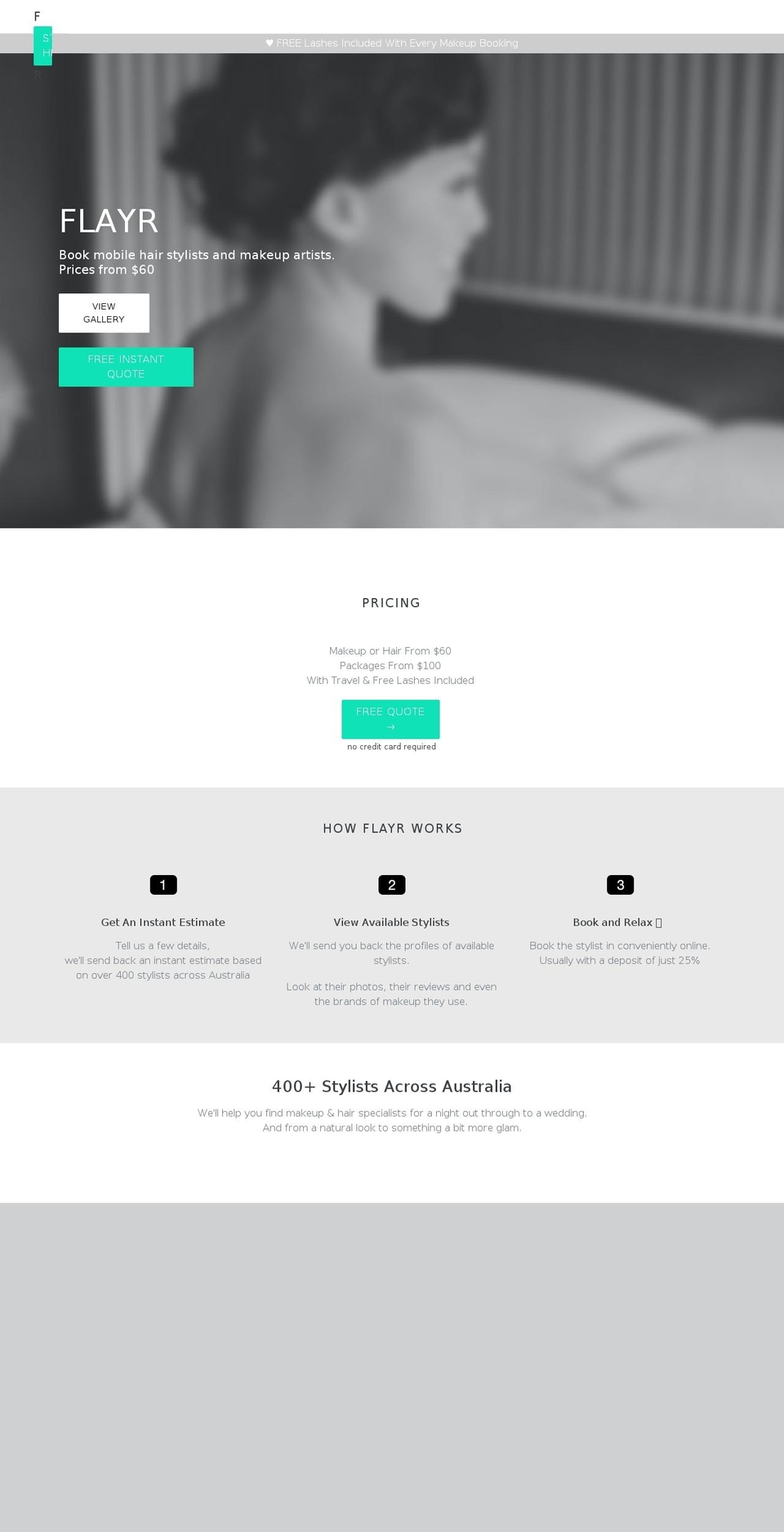 flayr.com.au shopify website screenshot