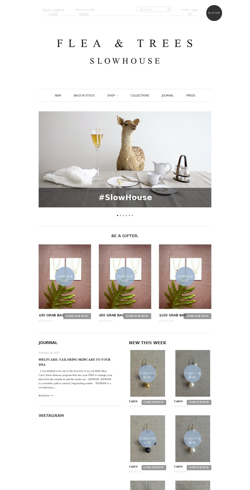 Handy Shopify theme site example fleaandtrees.com