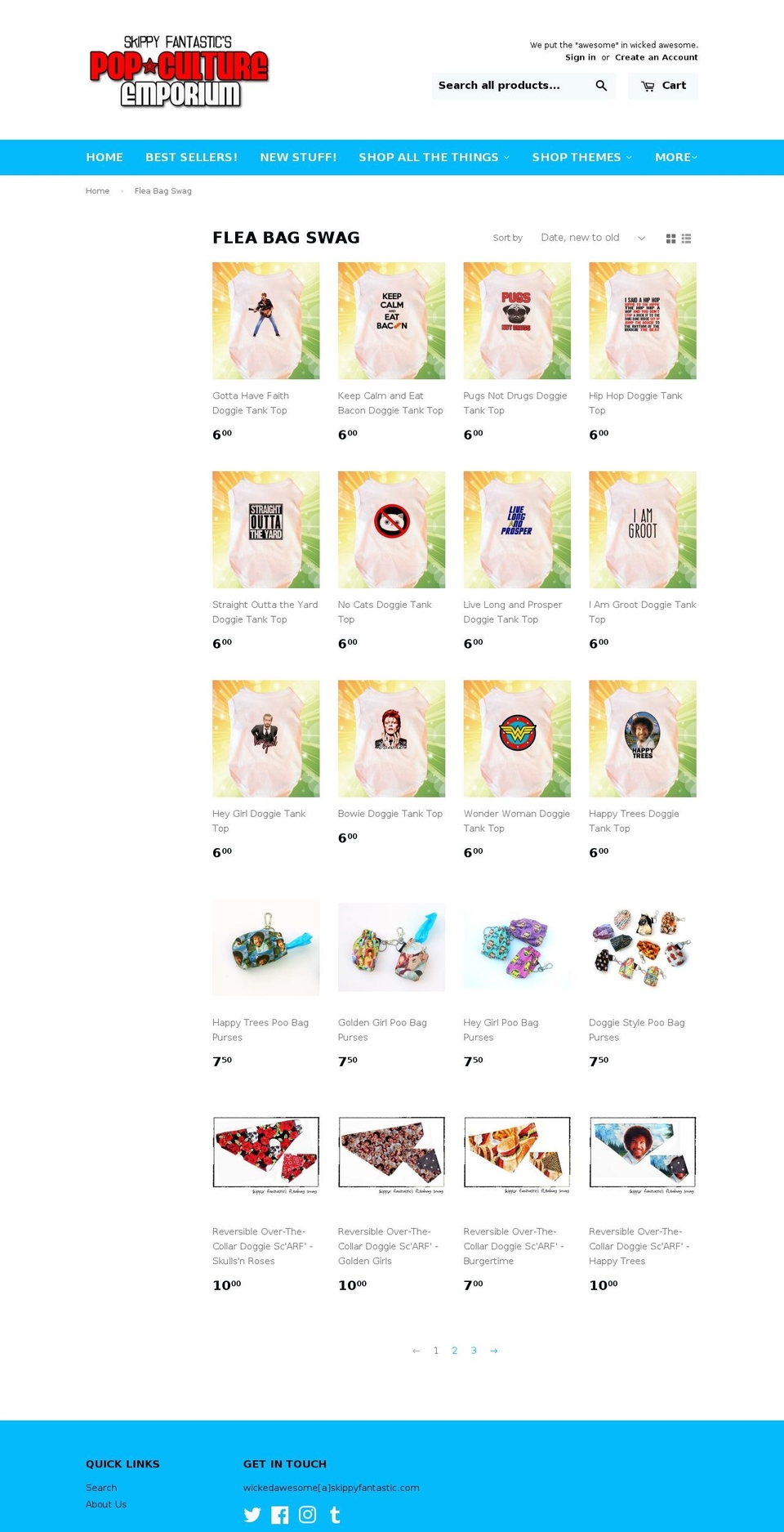 fleabagswag.com — Shopify storefront screenshot