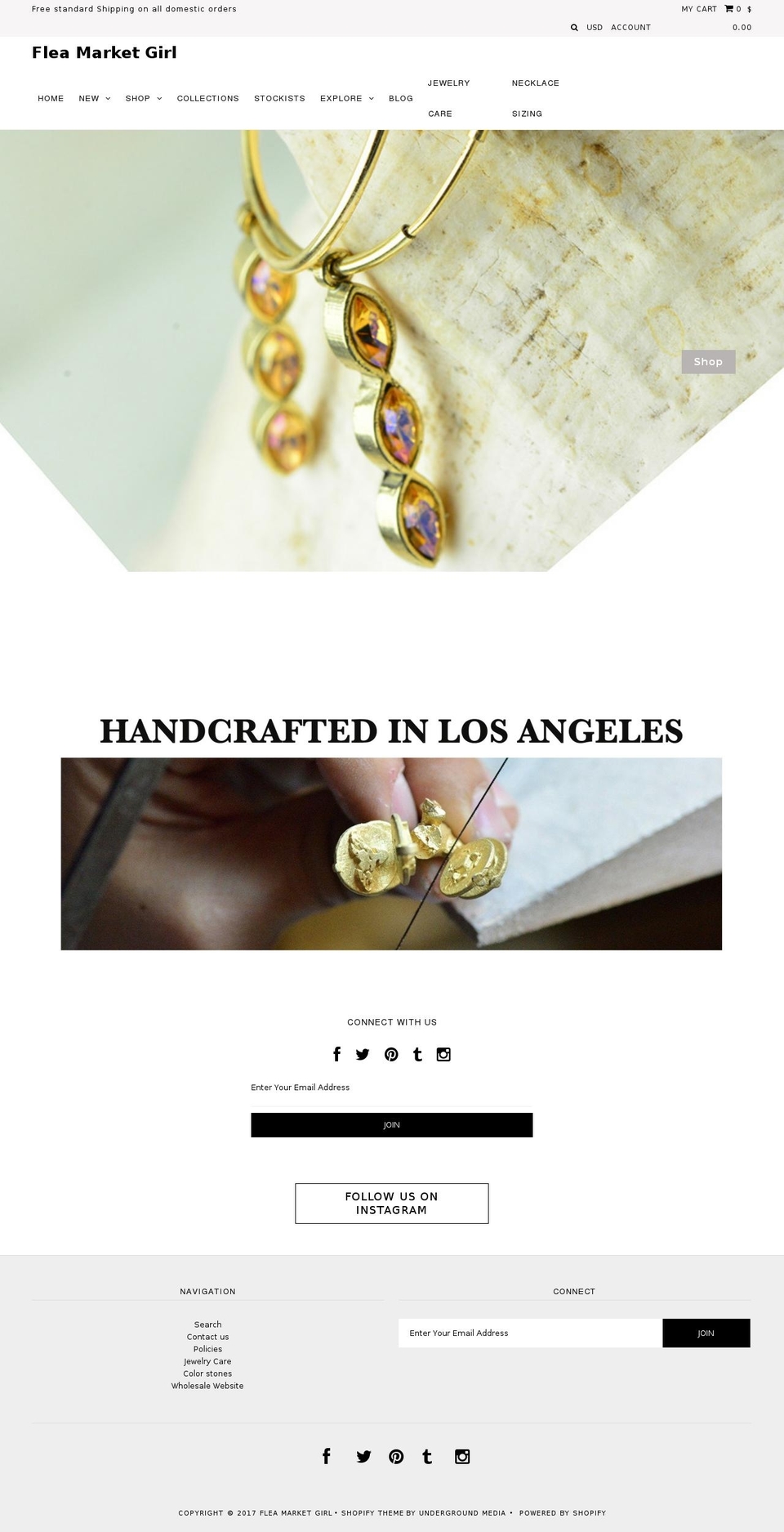 fleamarketgirl.com shopify website screenshot