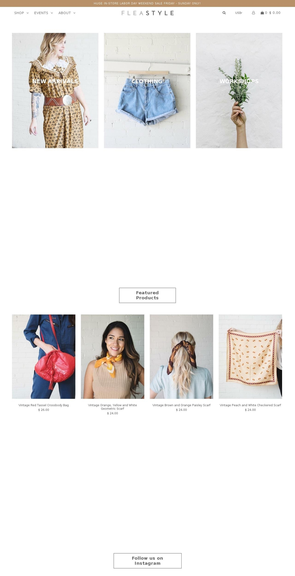 fleastyleshop.com — Shopify storefront screenshot