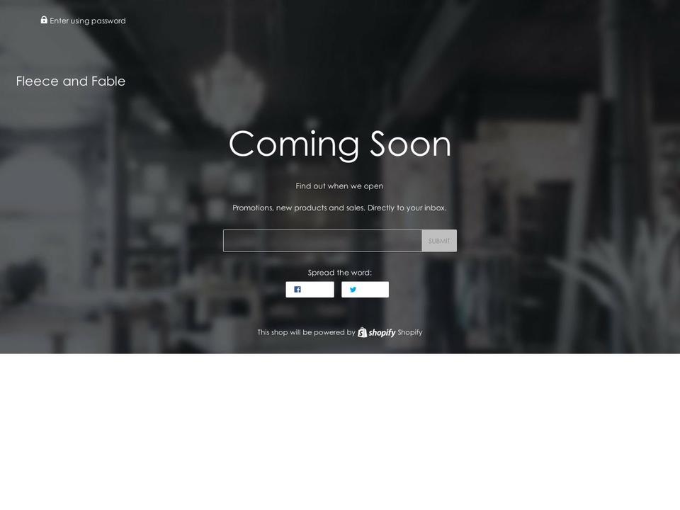 fleeceandfable.com — Shopify storefront screenshot