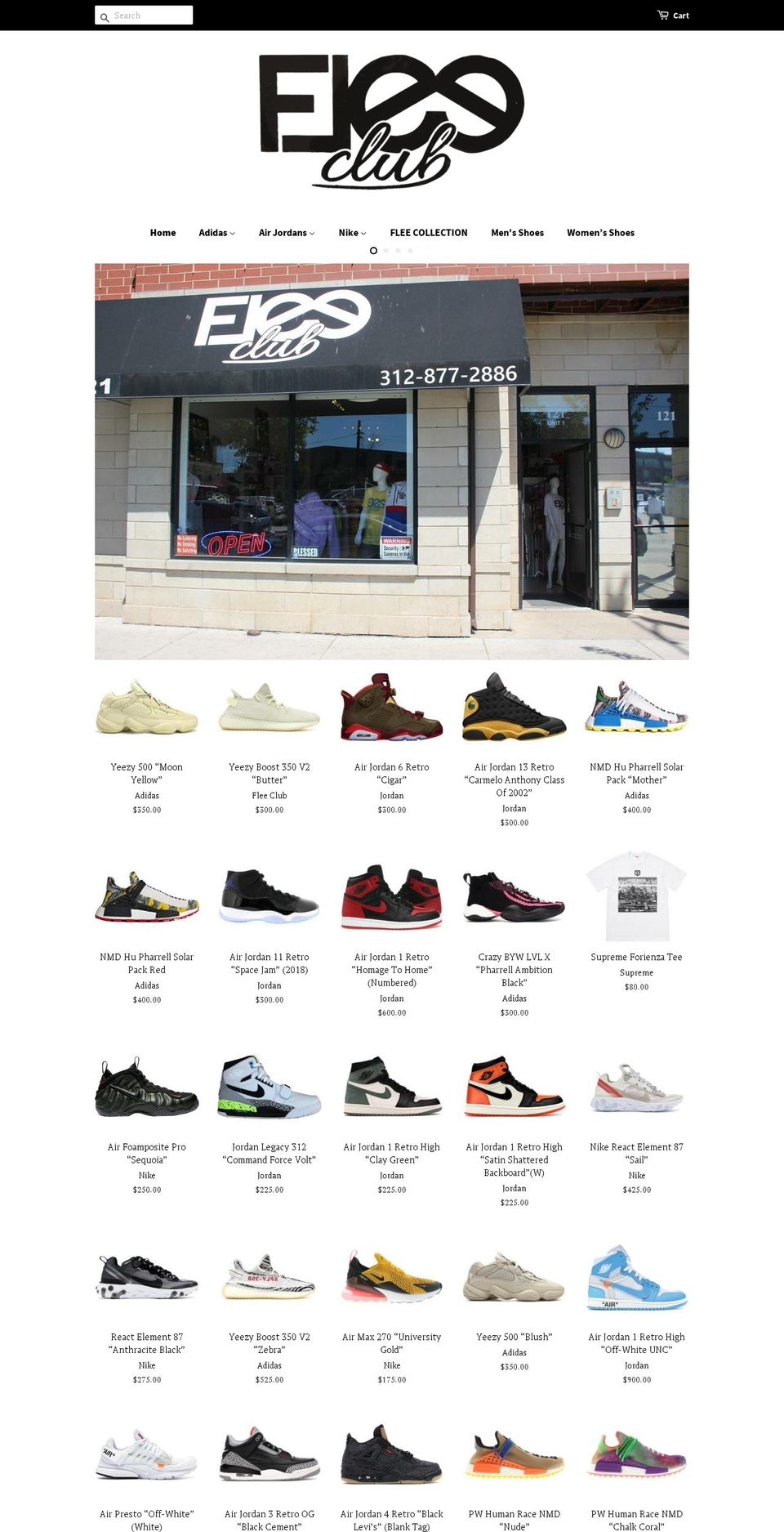 fleeclubchicago.com — Shopify storefront screenshot