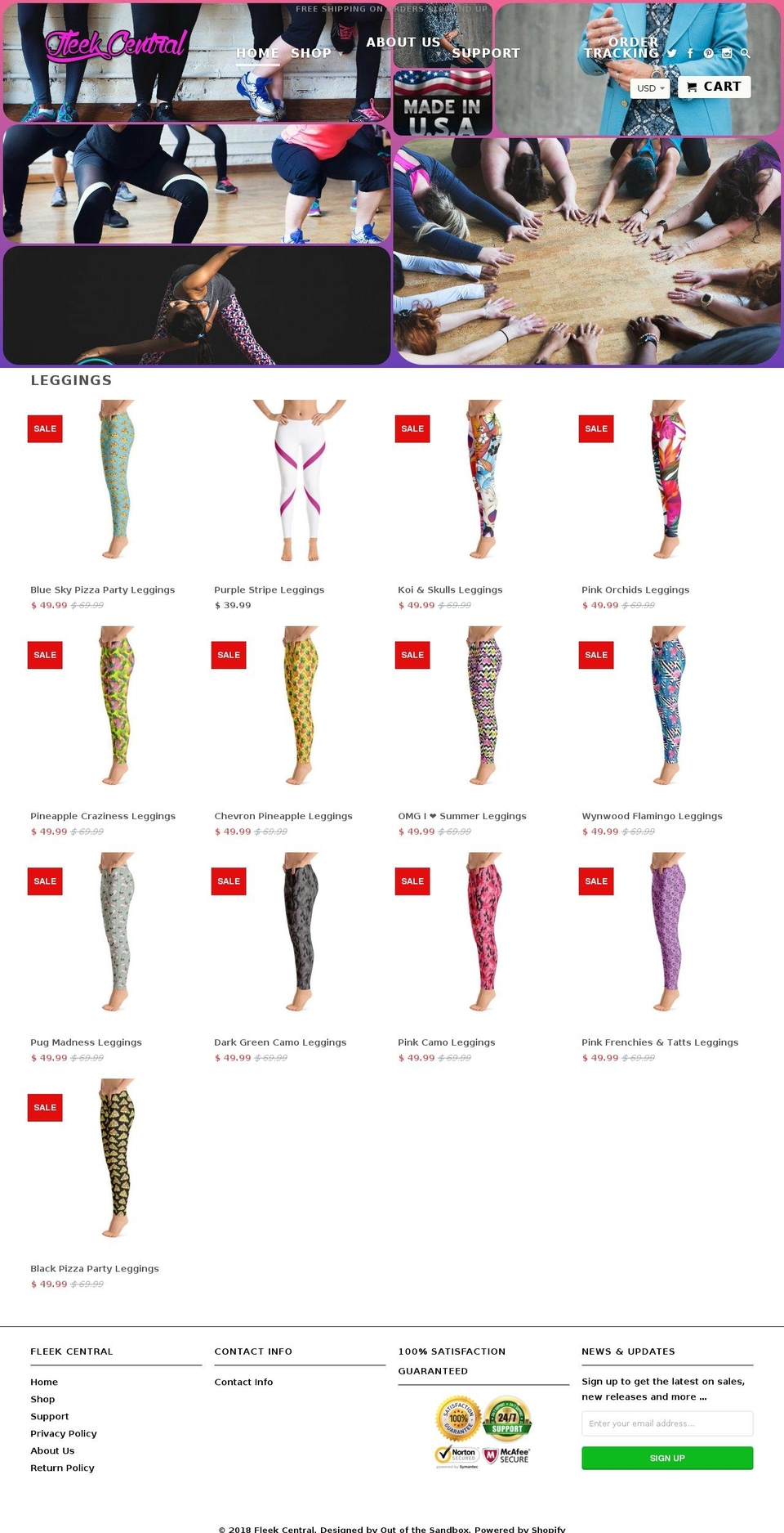 fleekcentral.com shopify website screenshot