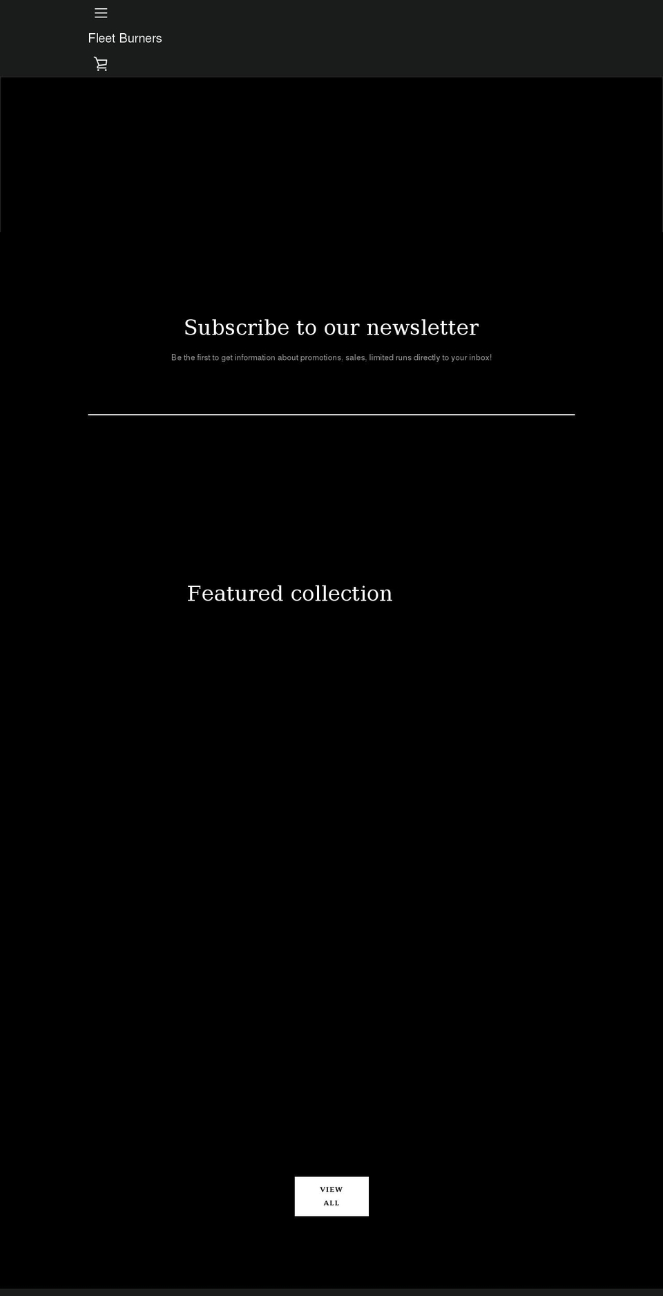 fleetburners.com shopify website screenshot