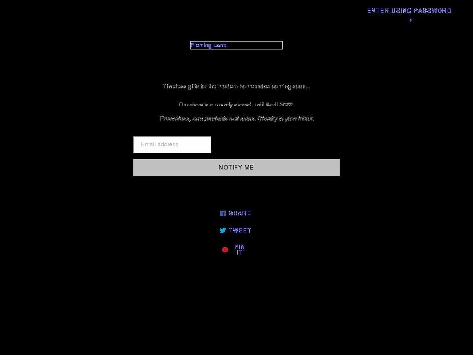 fleminglane.com shopify website screenshot