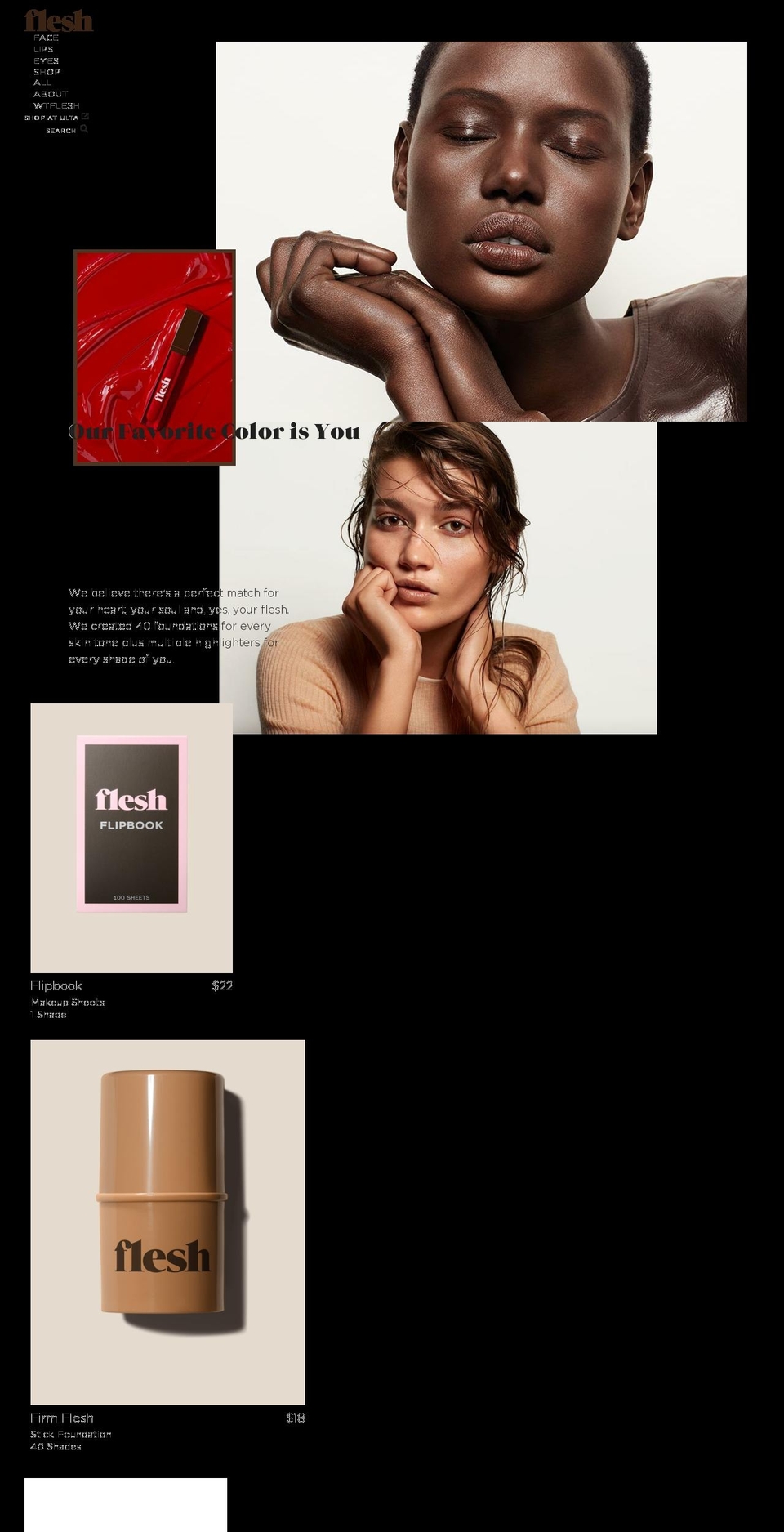 fleshbeauty.com — Shopify storefront screenshot