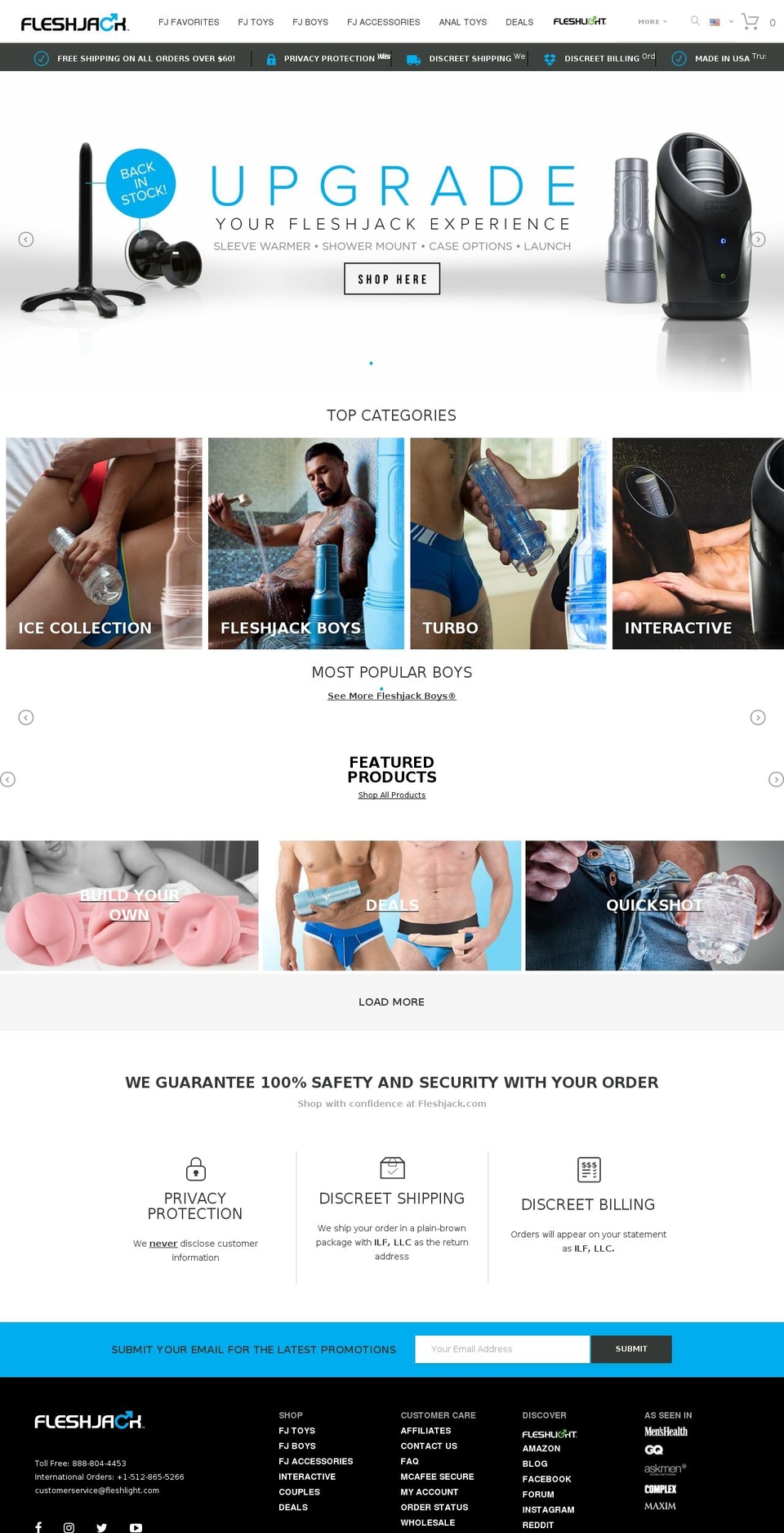 fleshjack.co shopify website screenshot