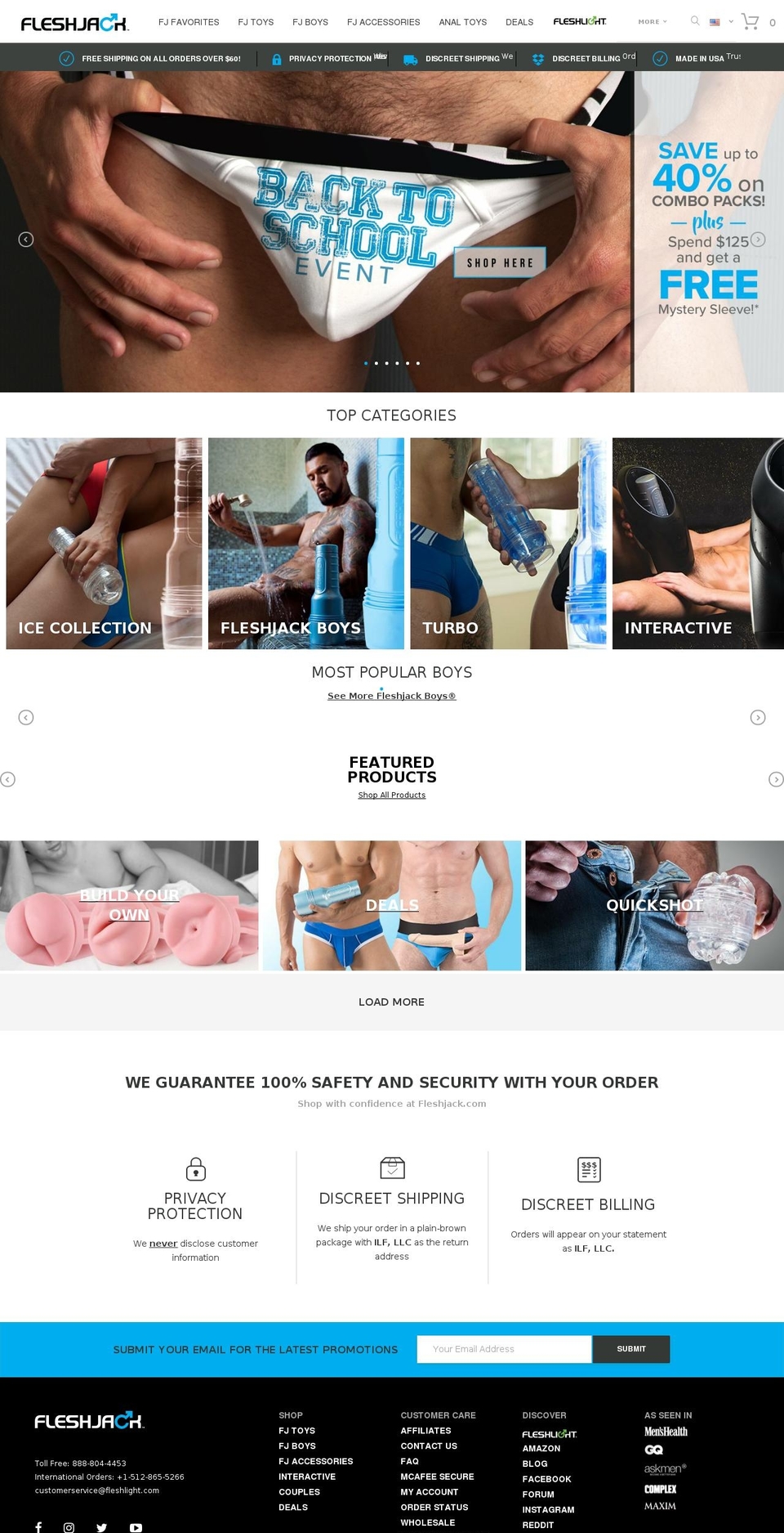 fleshjack.com shopify website screenshot