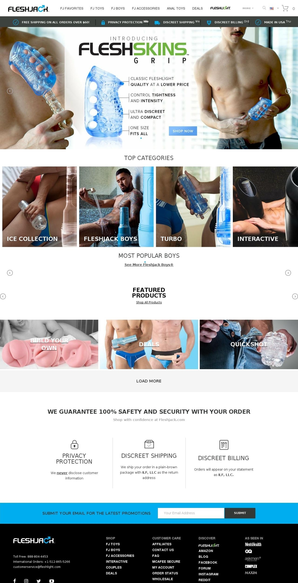 fleshjacklounge.net shopify website screenshot