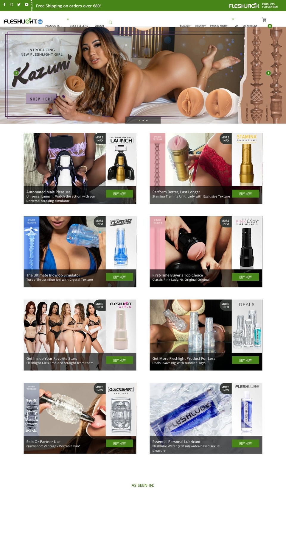 fleshlight.gr shopify website screenshot