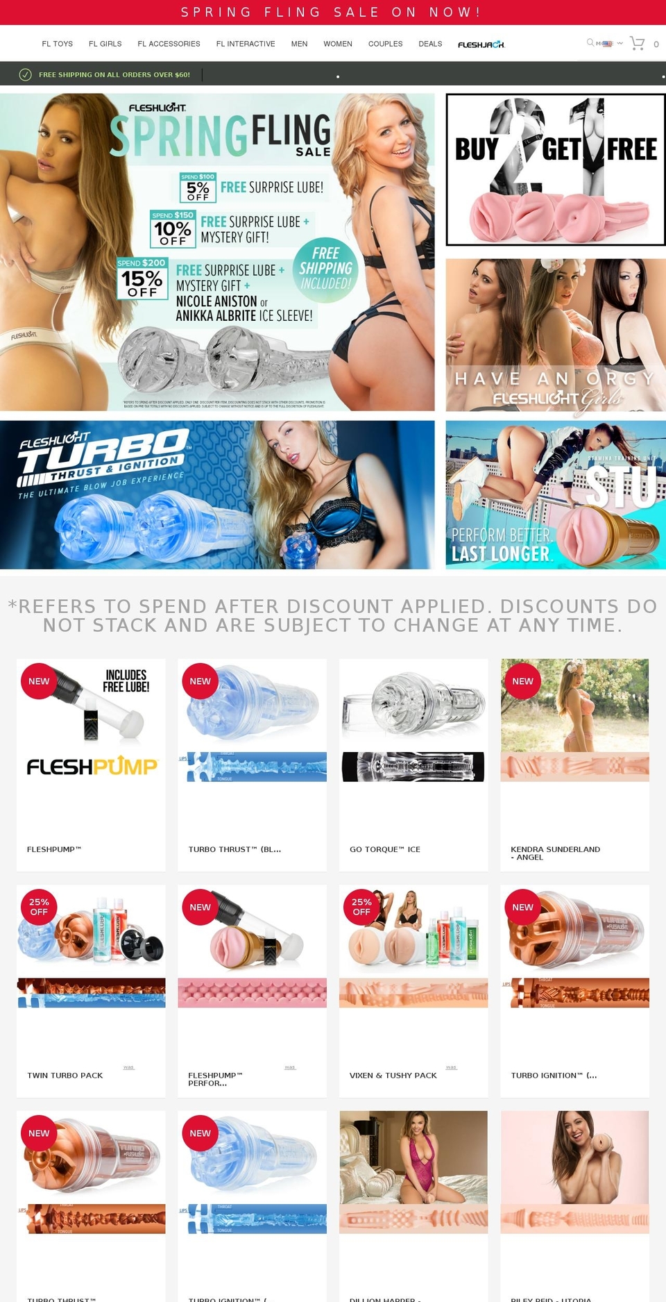 fleshlightdistribution.us shopify website screenshot