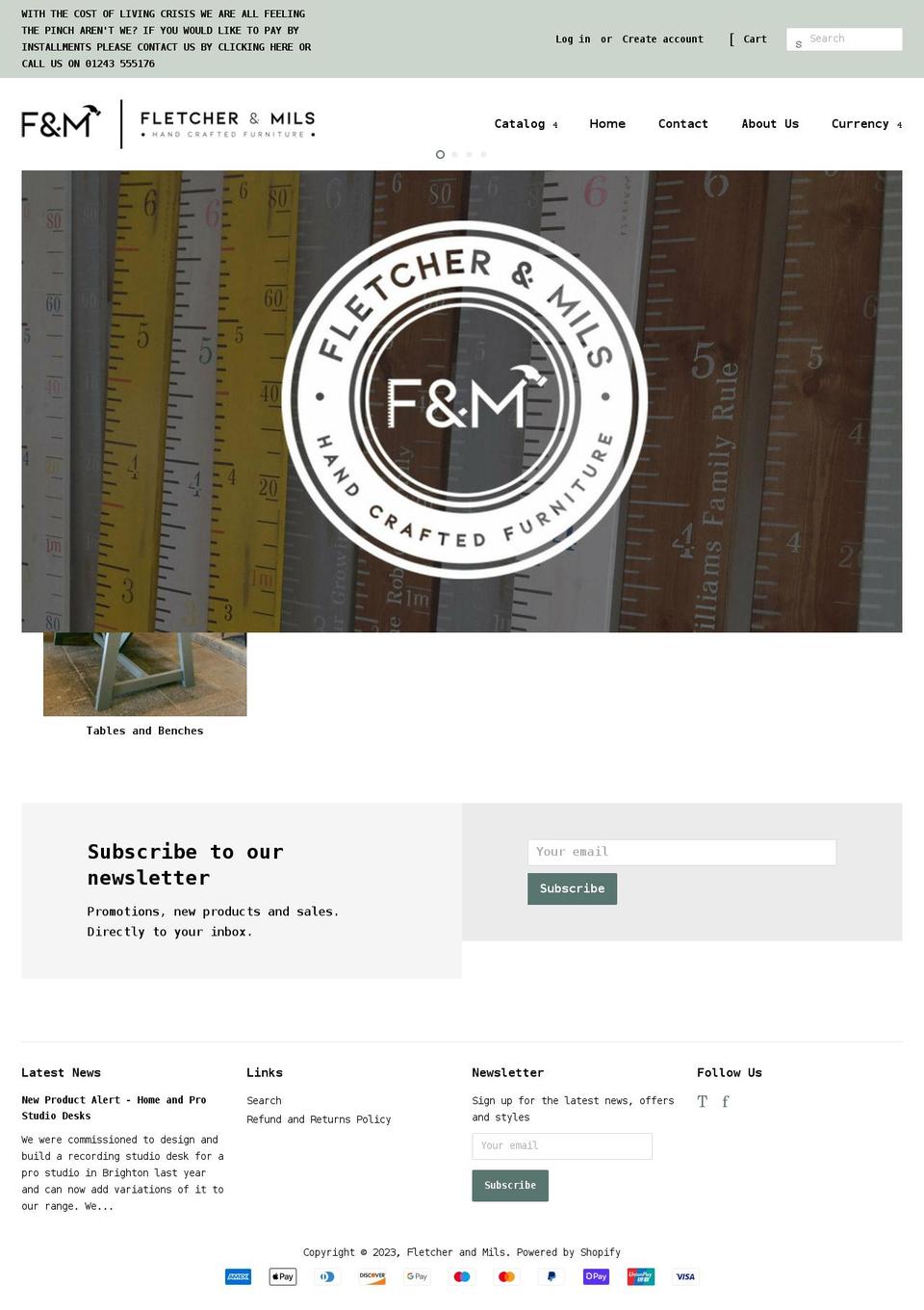 fletcherandmils.com shopify website screenshot