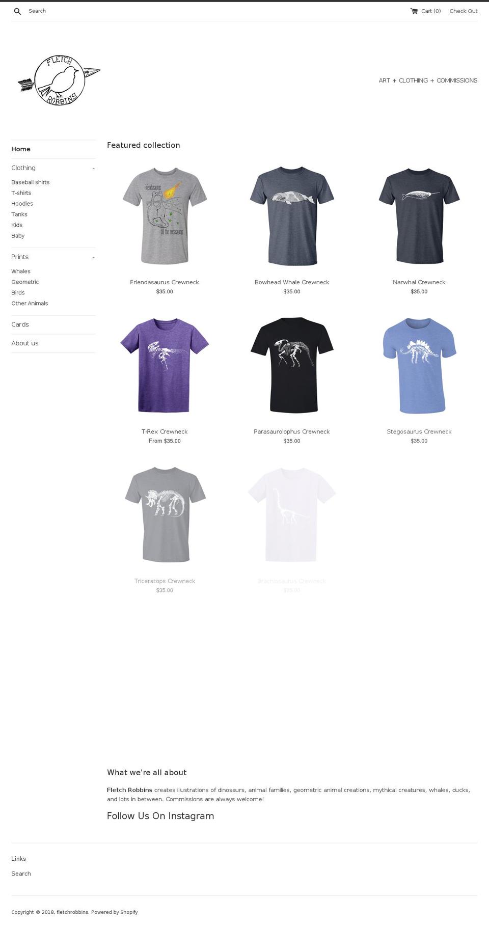 fletchrobbins.com shopify website screenshot