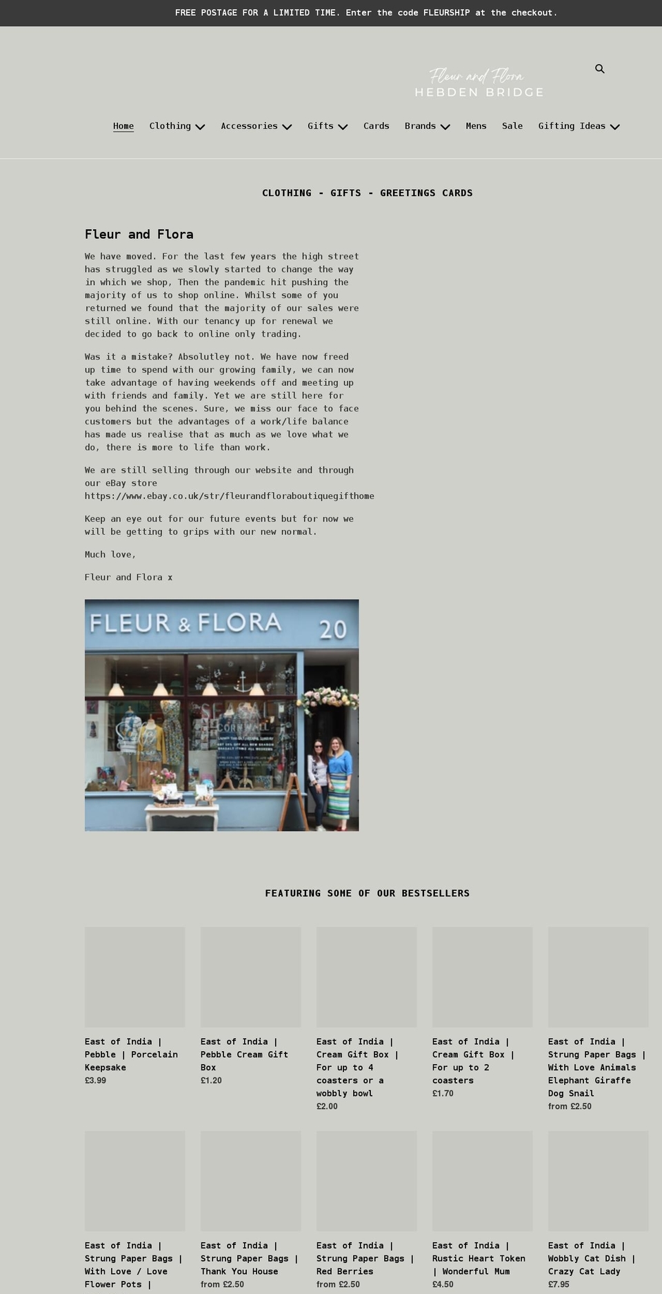 fleurandflora.com shopify website screenshot