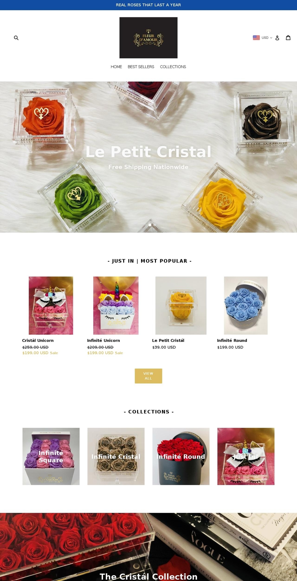 fleurdamour.com — Shopify storefront screenshot