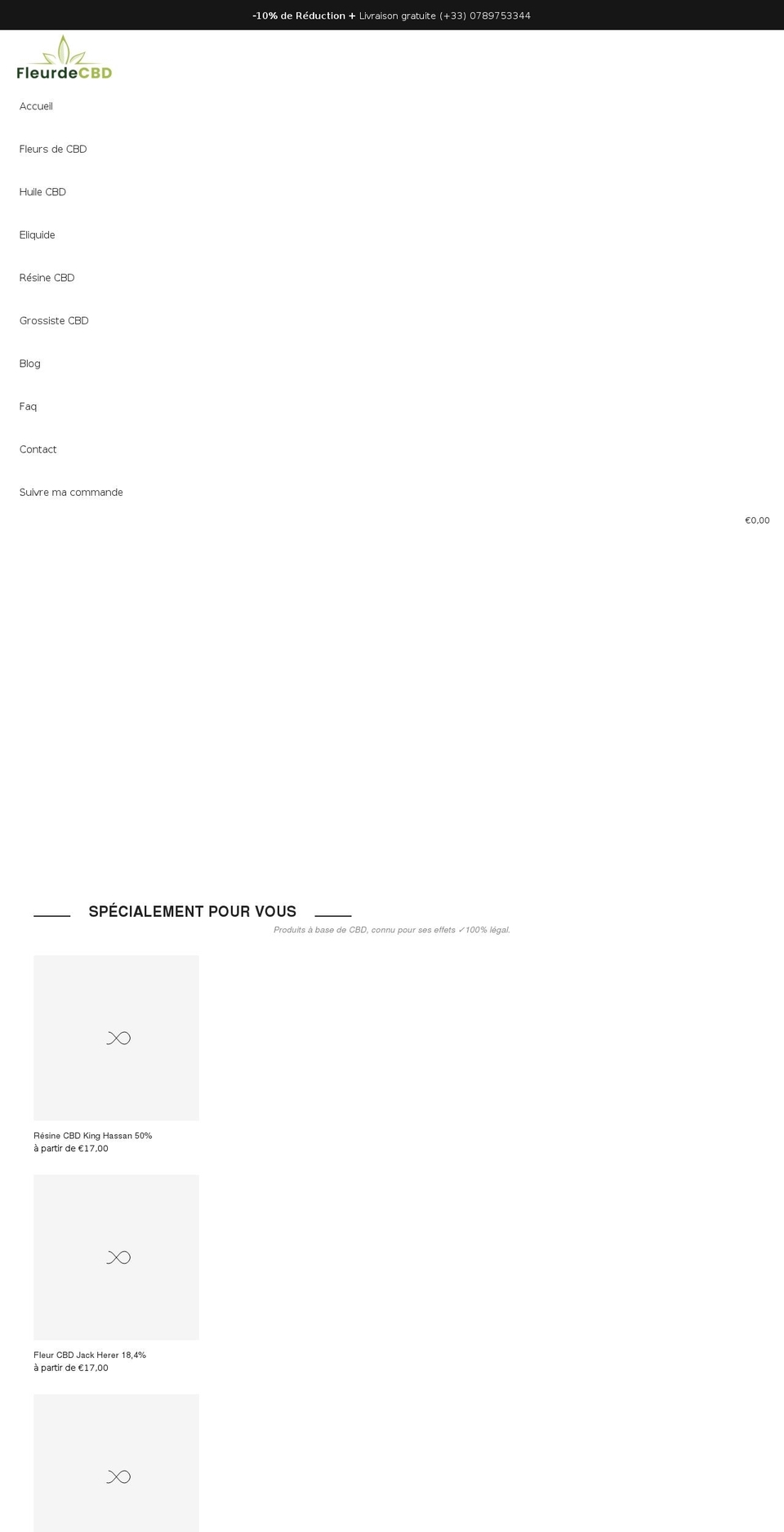 fleurdecbd.com shopify website screenshot
