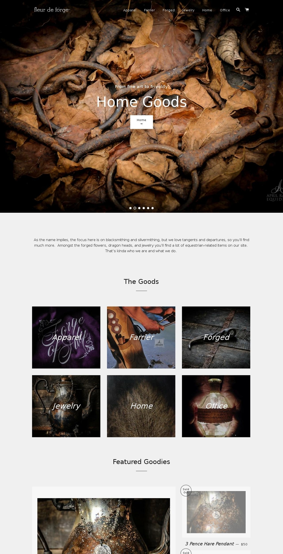 fleurdeforge.com shopify website screenshot