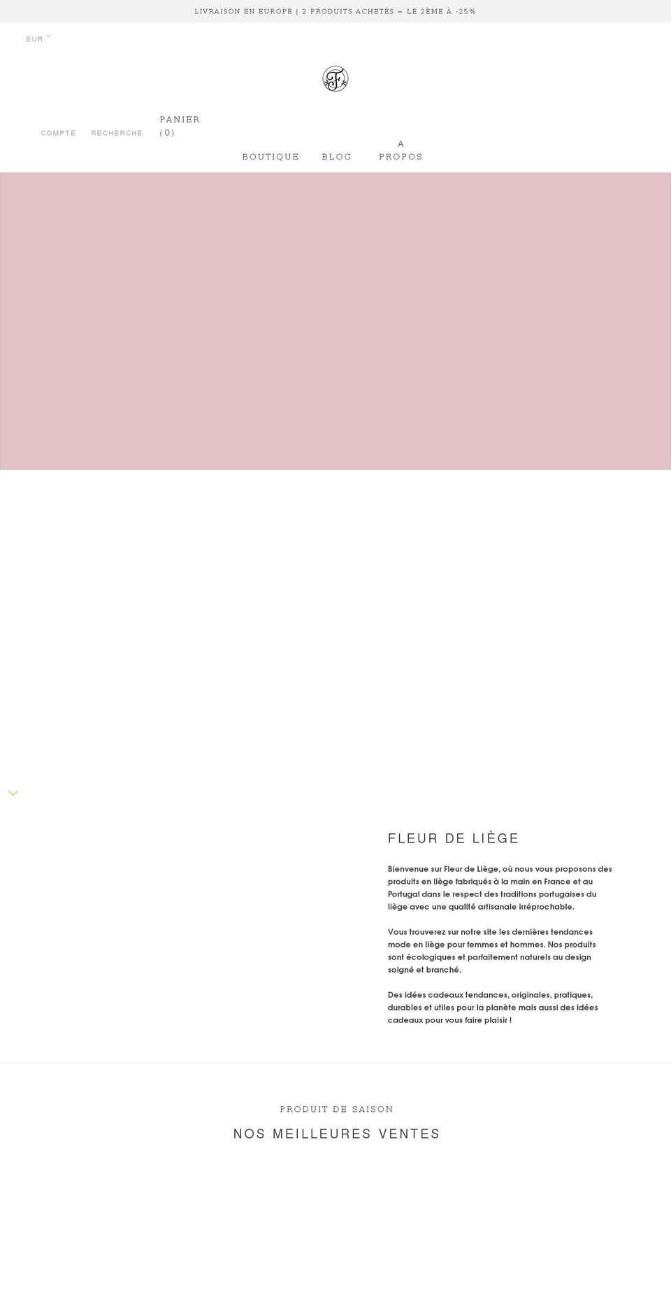 fleurdeliege.fr shopify website screenshot