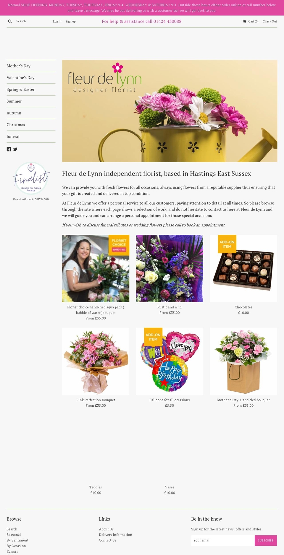 fleurdelynn.co.uk shopify website screenshot