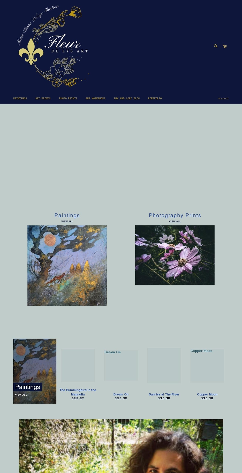 fleurdelysart.com shopify website screenshot