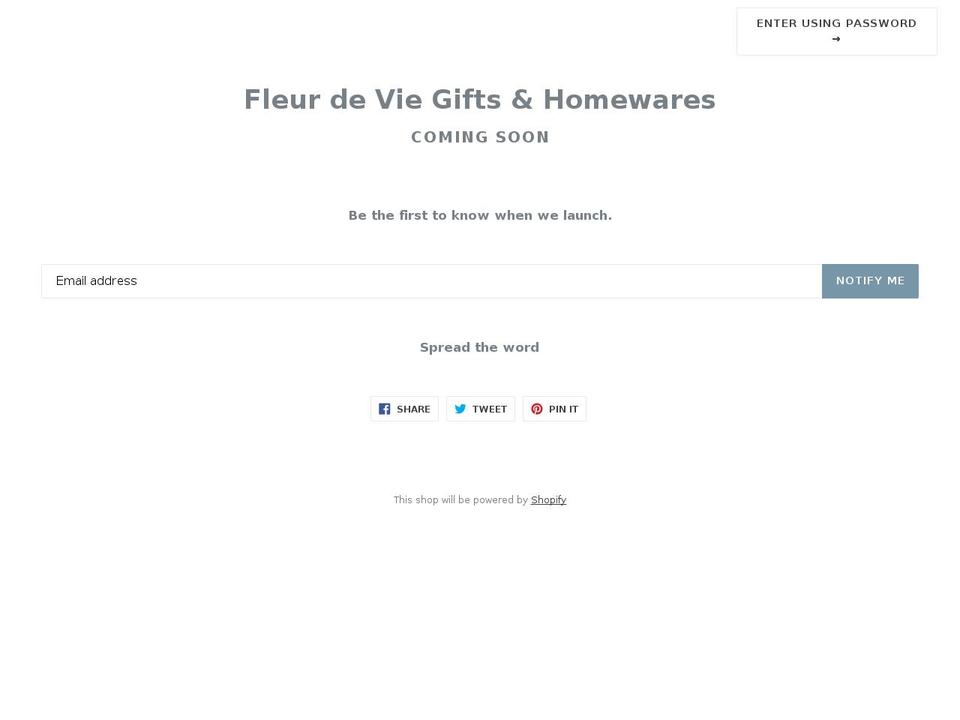 fleurdevie.com.au shopify website screenshot