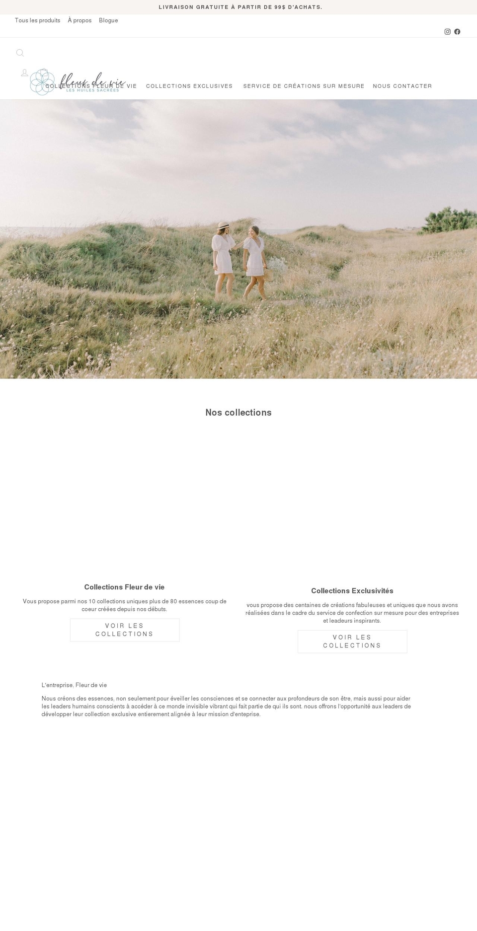 fleurdeviecreations.com — Shopify storefront screenshot