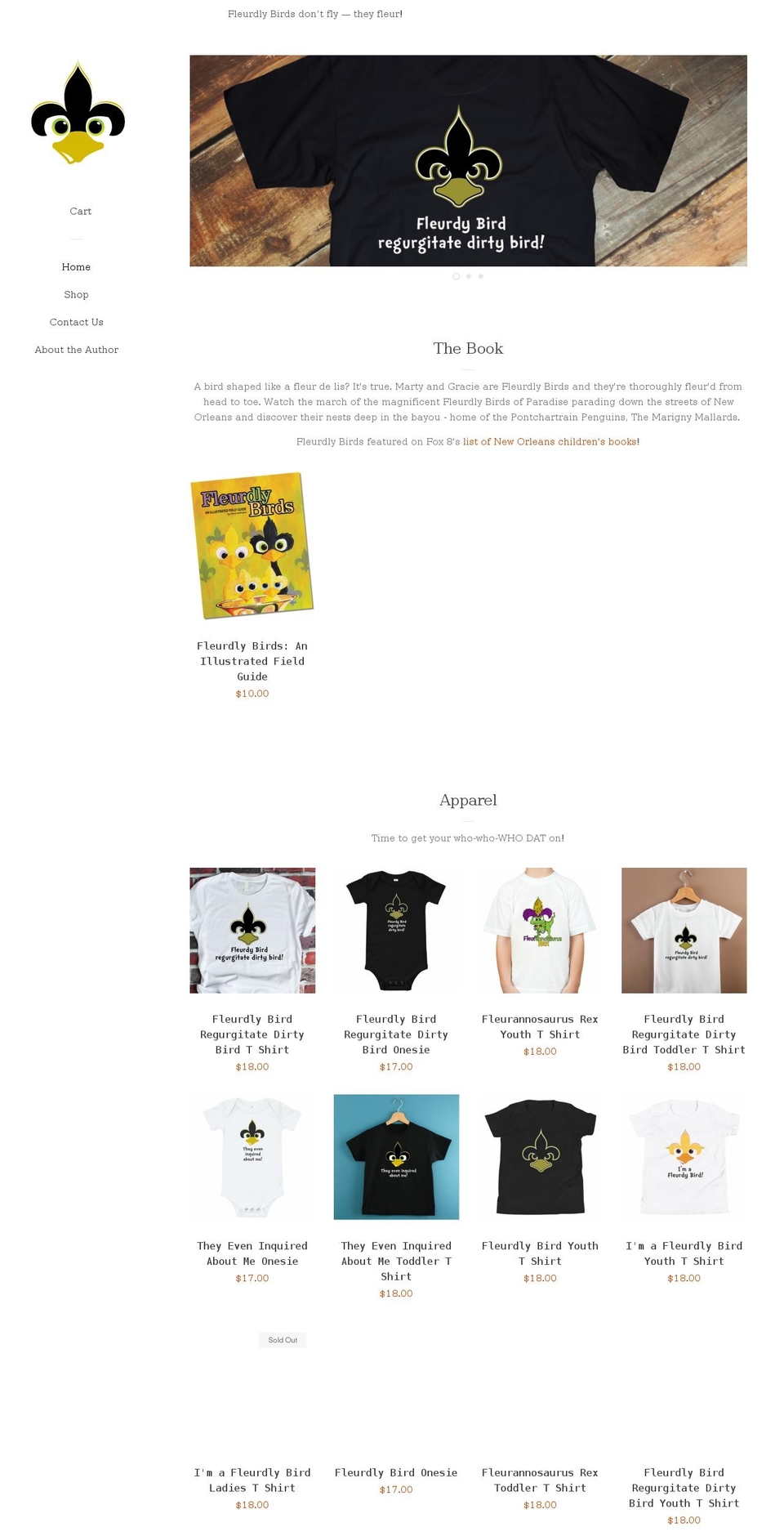 fleurdlybirds.com shopify website screenshot