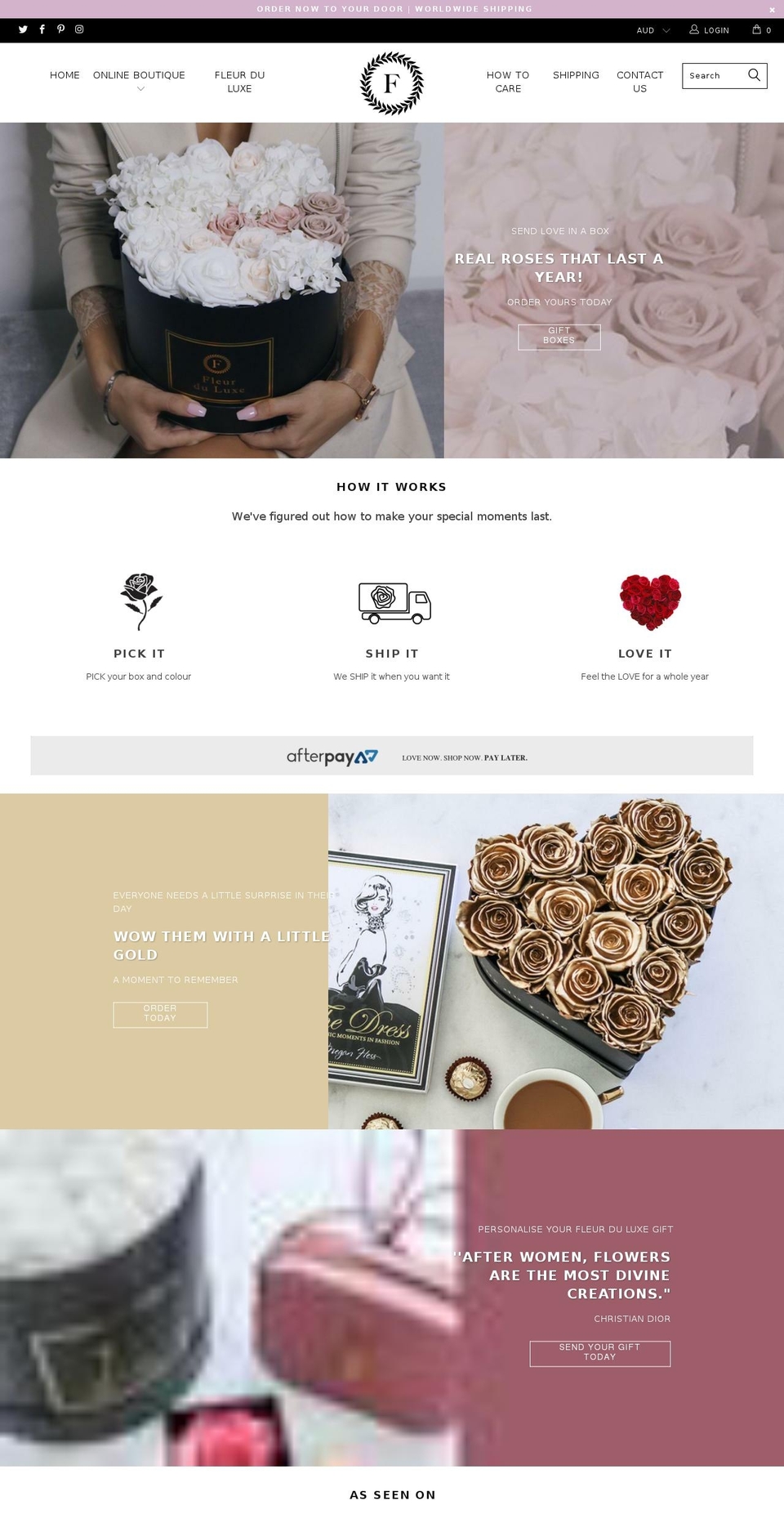 fleurduluxe.com shopify website screenshot