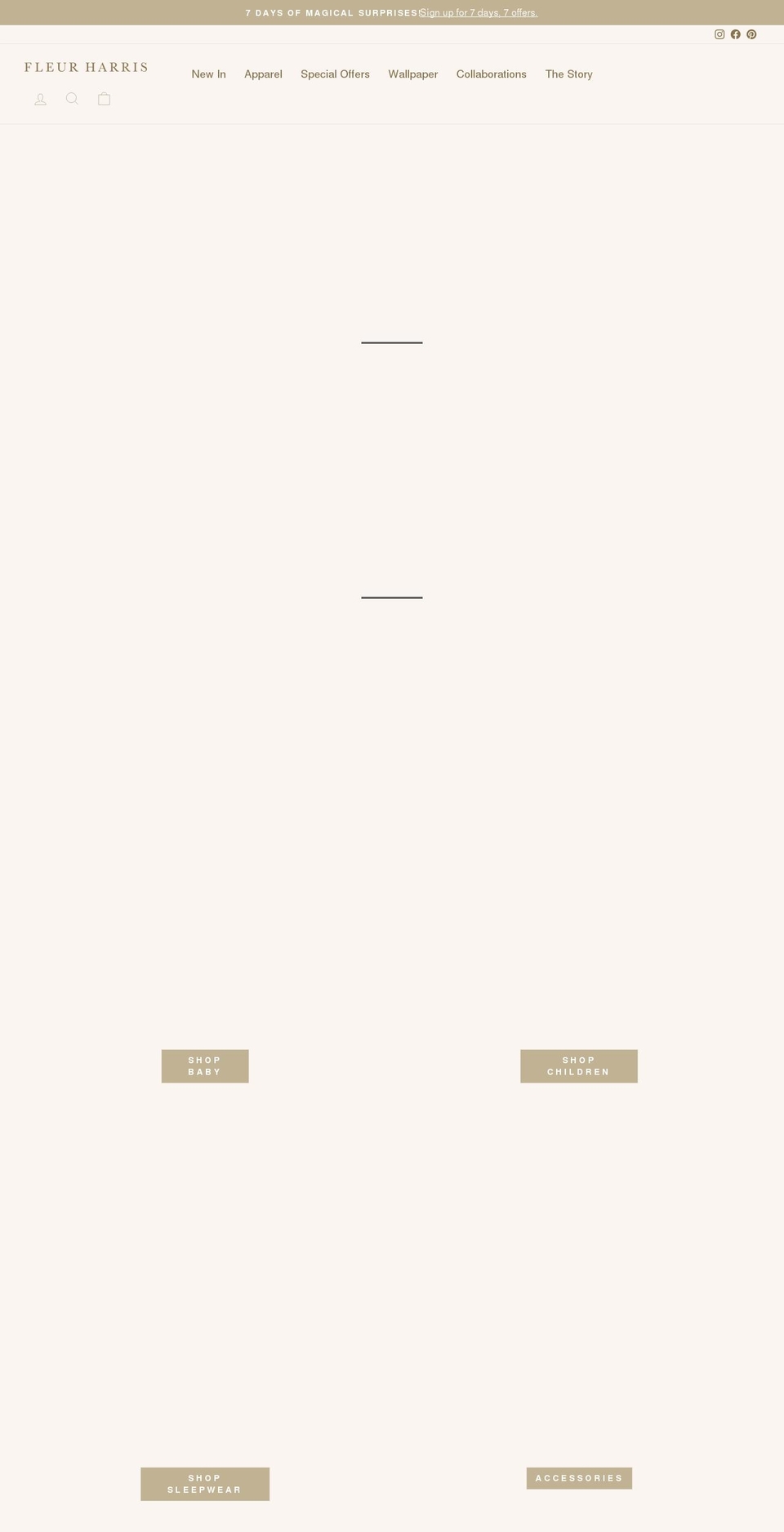 fleurharris.com shopify website screenshot