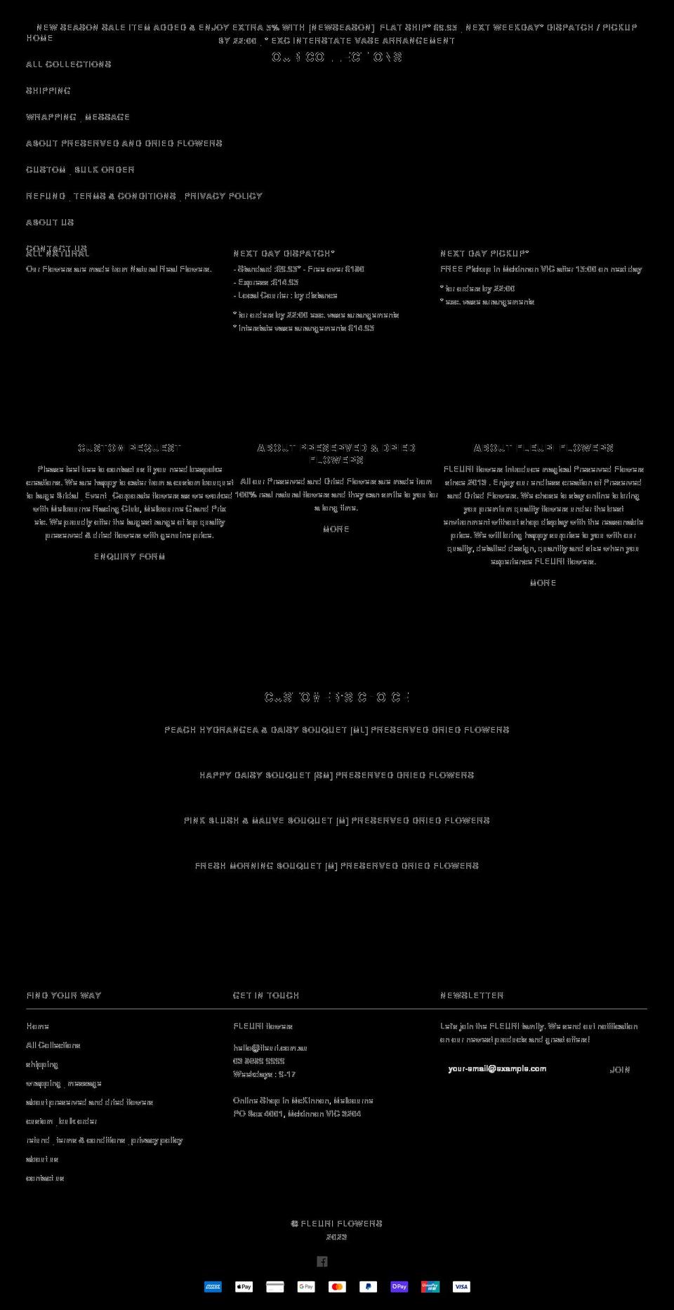 fleuri.com.au shopify website screenshot