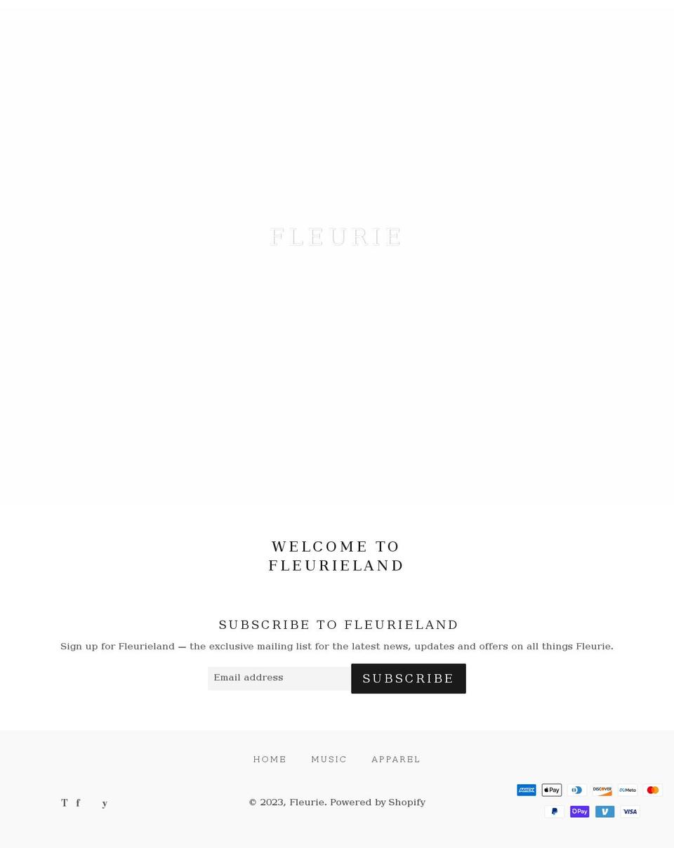fleuriemusic.myshopify.com shopify website screenshot
