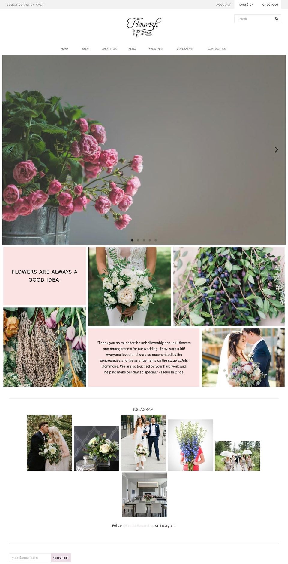 fleurishbanff.com — Shopify storefront screenshot