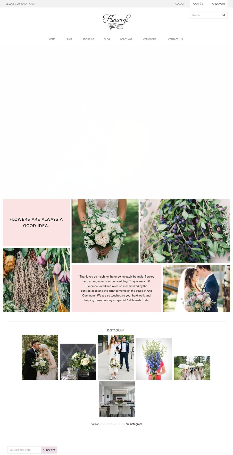 fleurishflowershop.com — Shopify storefront screenshot