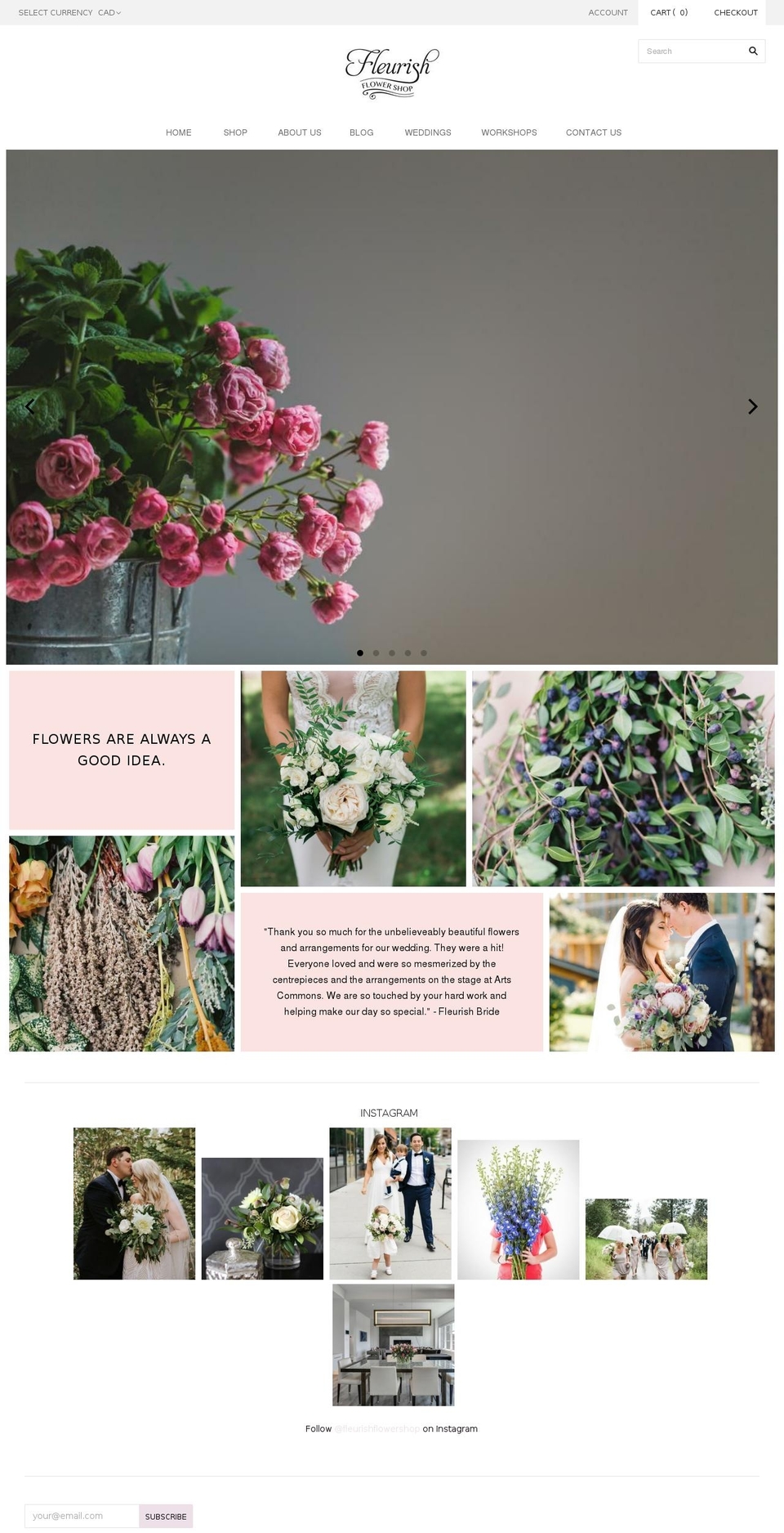 fleurishflowershop.florist shopify website screenshot