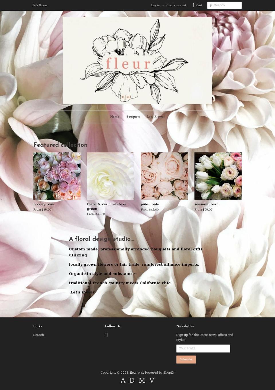fleurojai.com — Shopify storefront screenshot